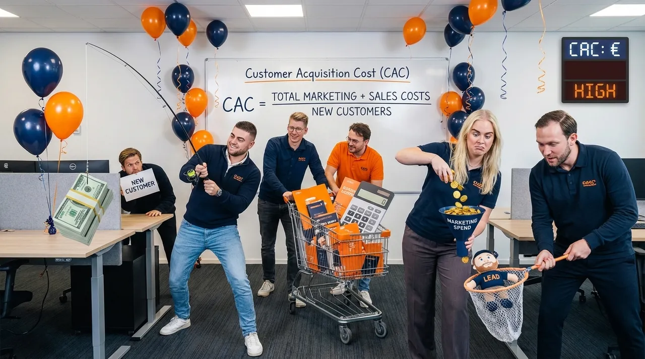 Visual representation of Customer Acquisition Cost (CAC)