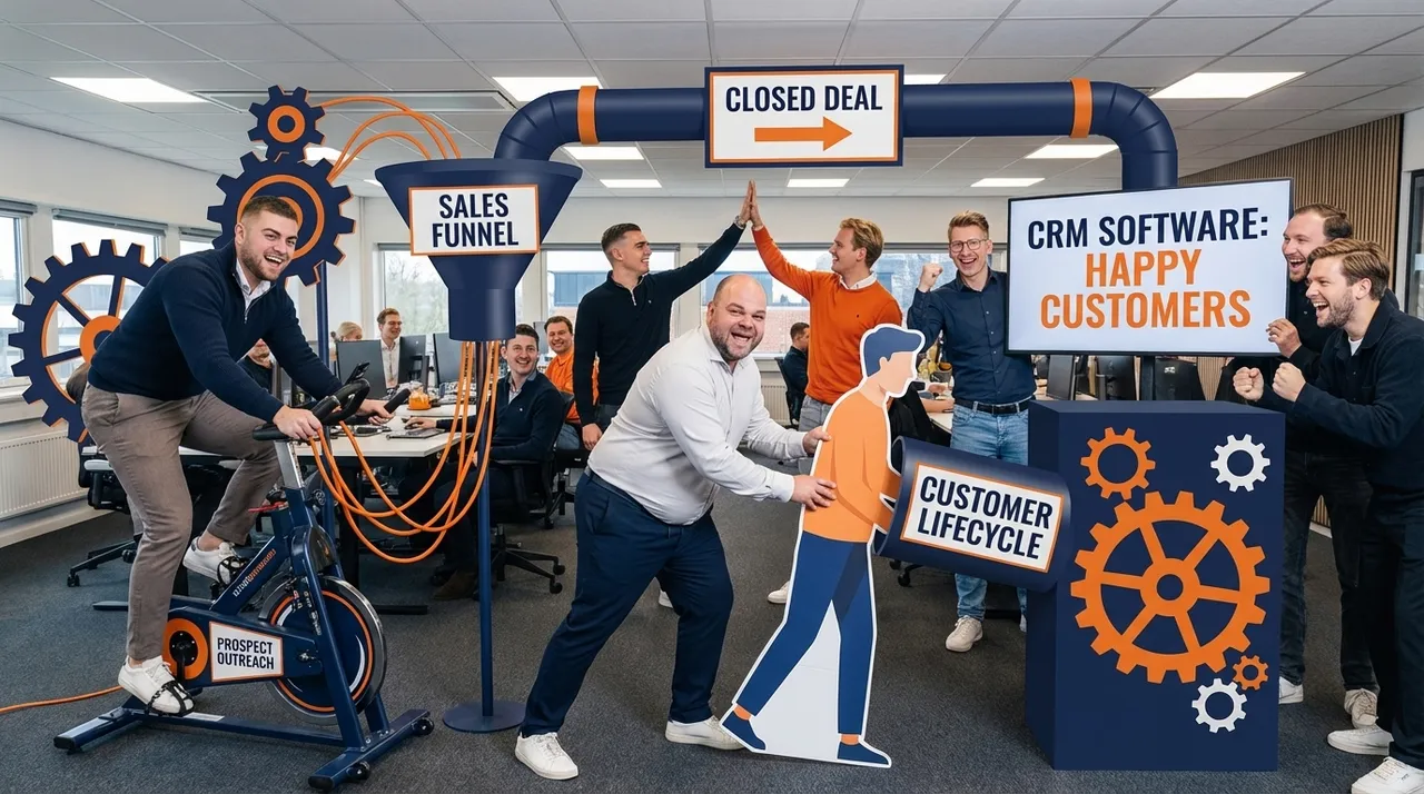 Visual representation of Customer Relationship Management (CRM)